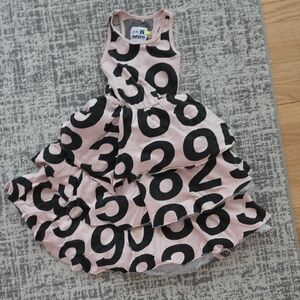Nununu Pink and Black Graphic Dress